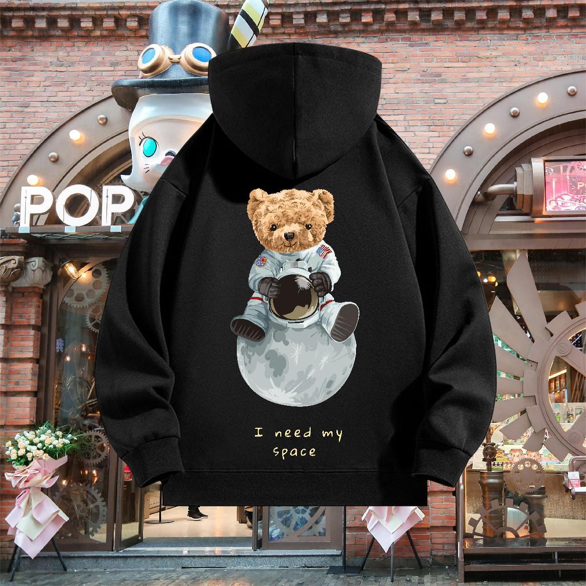 Casual New Men Hoodie Drawstring Long Sleeve Unisex Couples Hoodie Custom Printed Tops Hoody Daily Outfit Thick Fleece