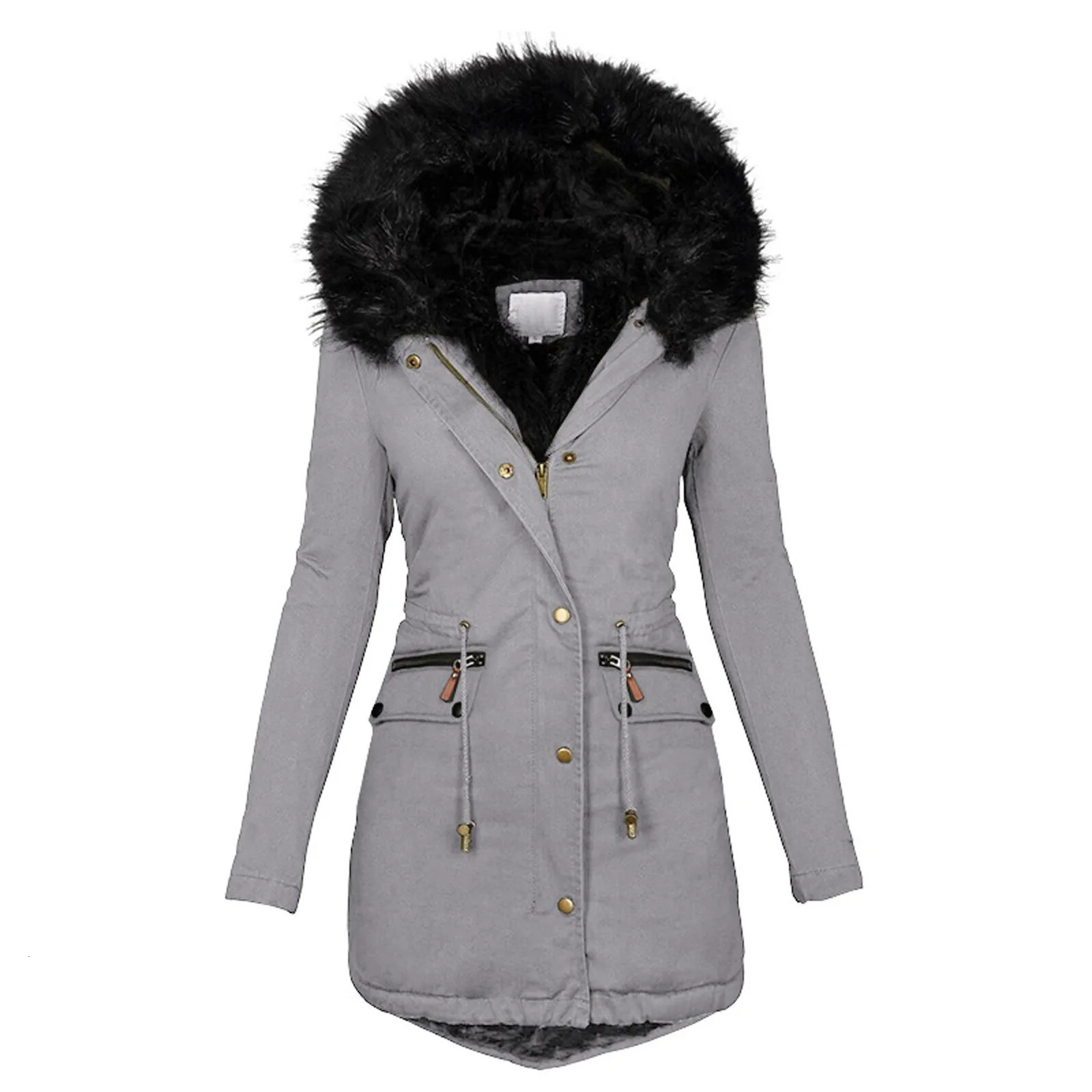 Womens jacket Parka long Parkas womens cotton hooded coat loose long coat thick warm casual autumn winter 5XL 241031