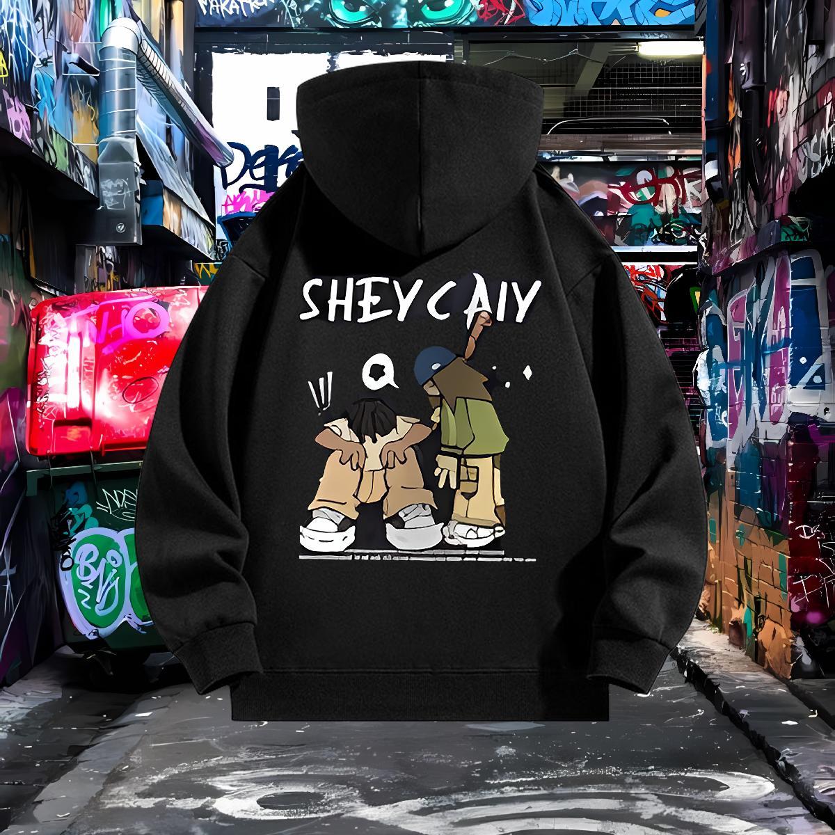 Fashion Unisex Sweatshirts Hooded Collar Long Sleeves Cool Design Men Clothes Hoodie Graphic Top Hoody Spring Autumn Cotton 350g