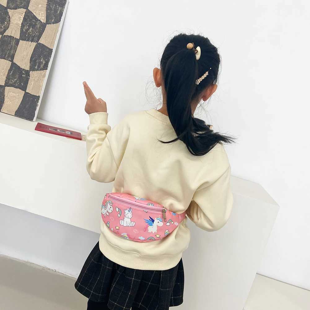 Kids Cute Dinosaur Print Crossbody Waist Bag Pack Children Boy Girl Money Coin Purse Fanny Chest Messenger Bag Baby Belt LX241104