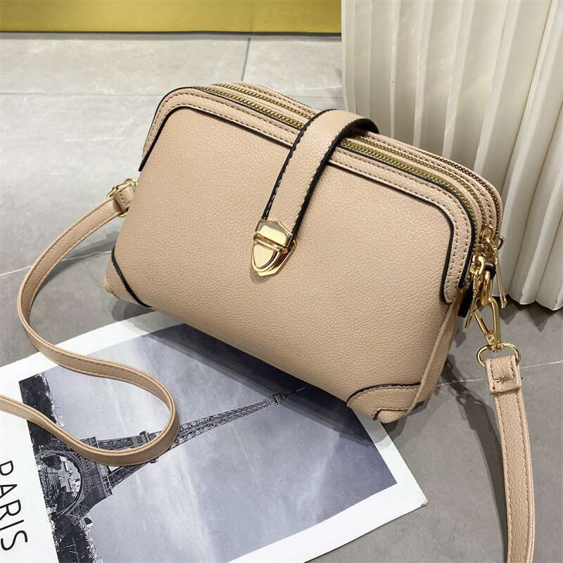 Designer Bag Luxury Designer Solid Color Women's Small Handbag Fashion Shoulder Crossbody Bag Ladies Pu Leather 3 Layer Shell Satchel Bags purse 