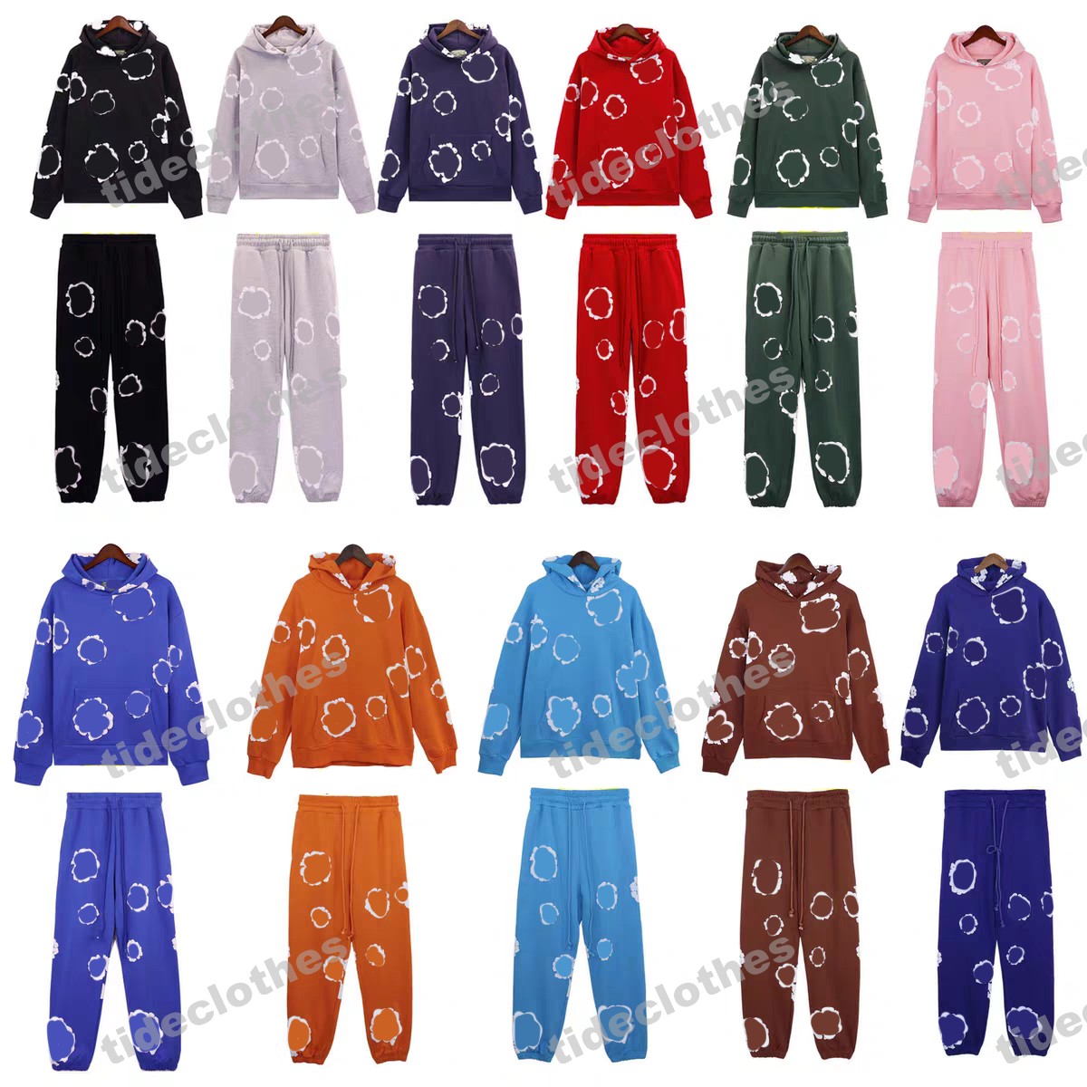 printing Street trend sweatshirt hooded sweater man casual T-shirt washed jeans cropped trousers shorts trousers new style loose casual hip-hop trend straight tube