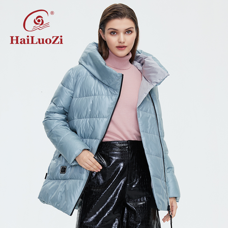 Hailuozi 2022 New Women's Winter Parka Short Hooded Warm Women Jackets Quilted Thicken Female Outerwear High Collar Coat 6056
