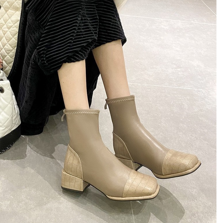 Women's Fashion Boots:Simple Design Handsome British Style Martin Boots 2024 Trendy Boots Hot Sale,Black/Brown,Free shipping
