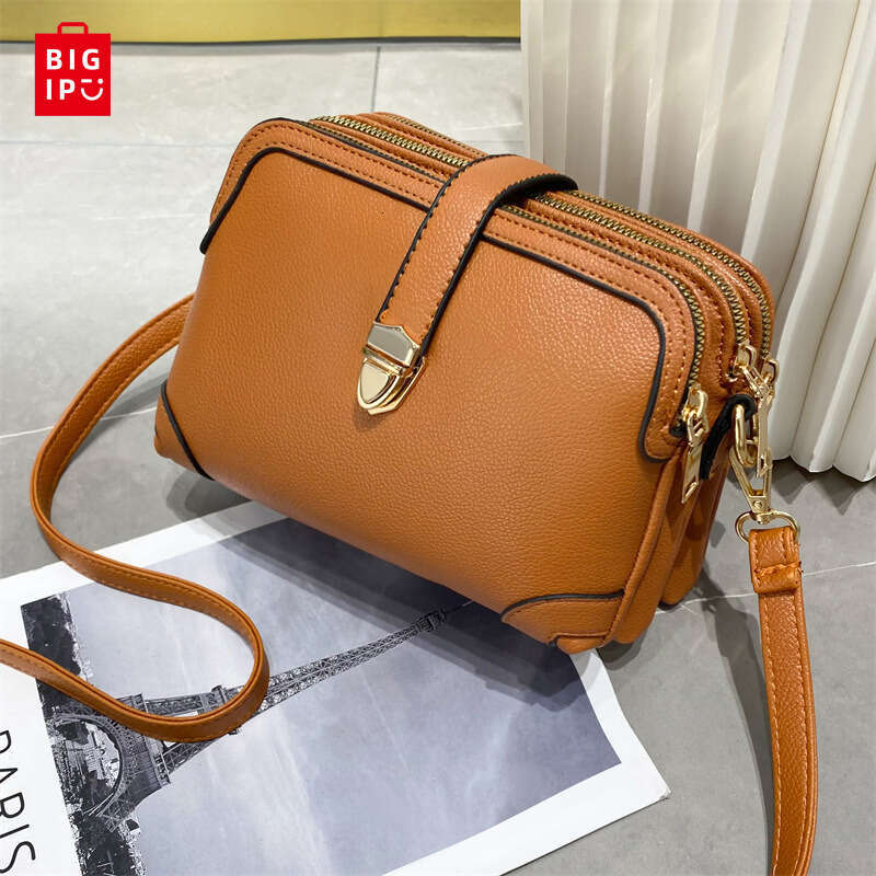 Designer Bag Luxury Designer Solid Color Women's Small Handbag Fashion Shoulder Crossbody Bag Ladies Pu Leather 3 Layer Shell Satchel Bags purse 