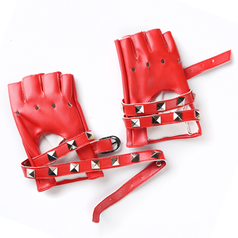 Steel Pipe Women's Half Finger Hip Hop Glove Nightclub Dance Performance Walk Decoration F09.14-5.5 ff6fb