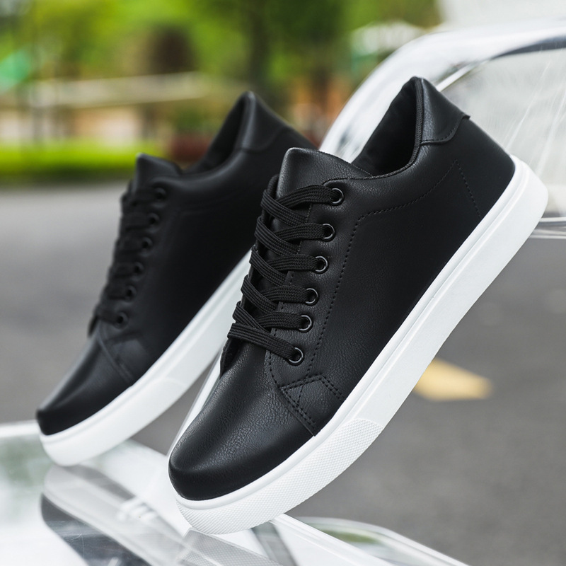 Fashionable Men Casual Shoes Black White Brown Breathable Lace Up Gym Jogging Non-Slip Mens Flats Shoes