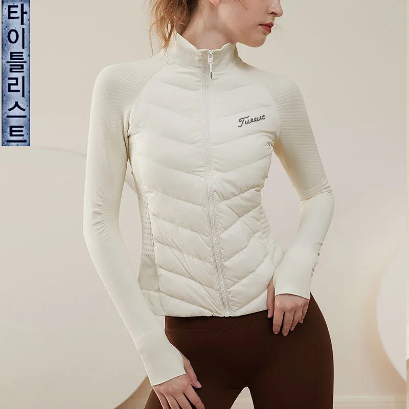 Short Padded Wear 2024 Autumn Winter Korean Jacket Bodybuilding Yoga Clothing Women Golf Clothes