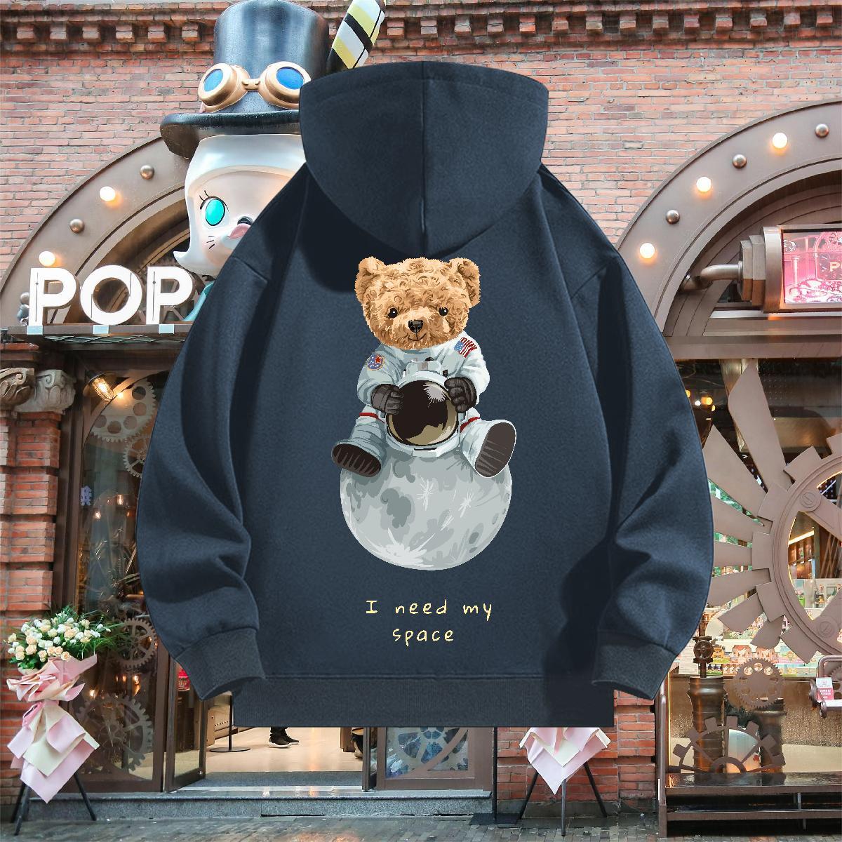 Casual New Men Hoodie Drawstring Long Sleeve Unisex Couples Hoodie Custom Printed Tops Hoody Daily Outfit Thick Fleece