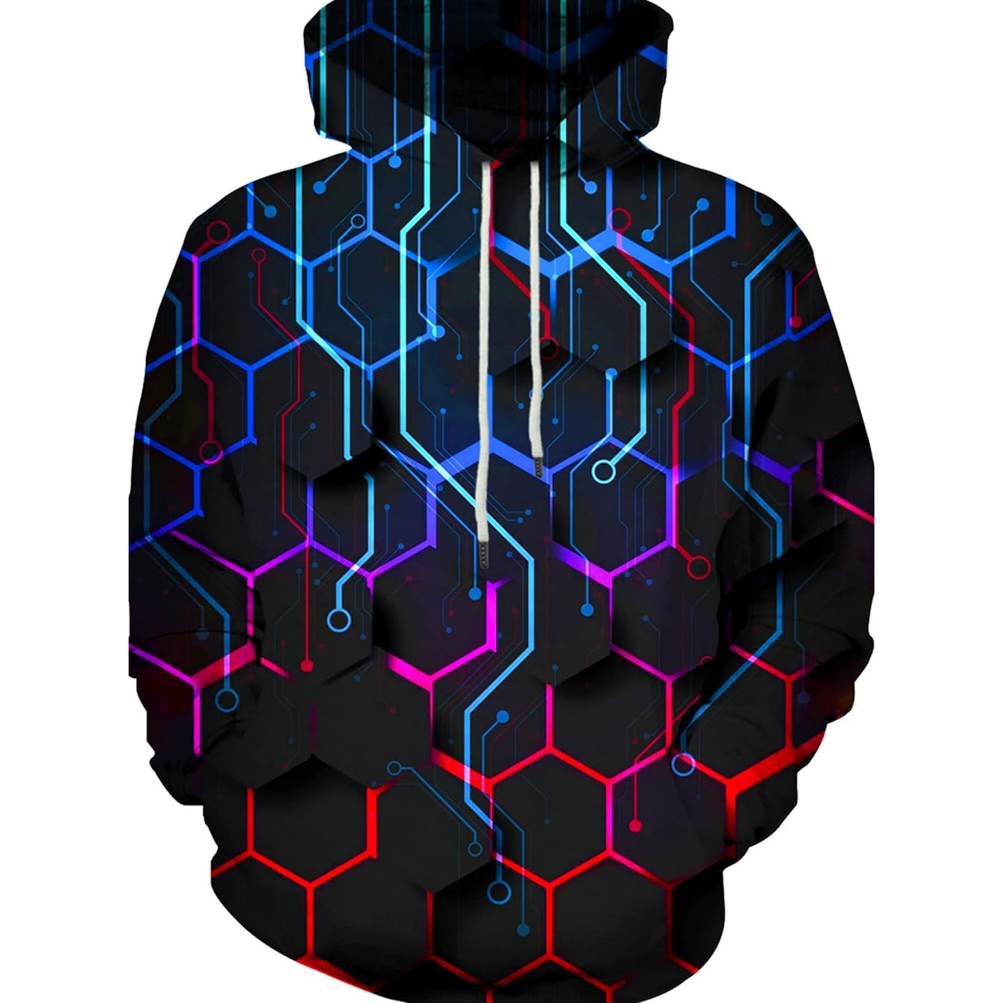 Hoodie for Mens Unisex 3D Novelty Hoodies Graphic Pullover Hooded Sweatshirt with Pockets Graphic Warm and fashionable