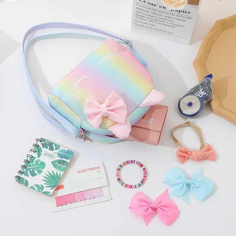 Fashion Kids Embroidery Crossbody Purses Handbags Little Girls Baby Purse Cute Colorful Shoulder Bag LX241104