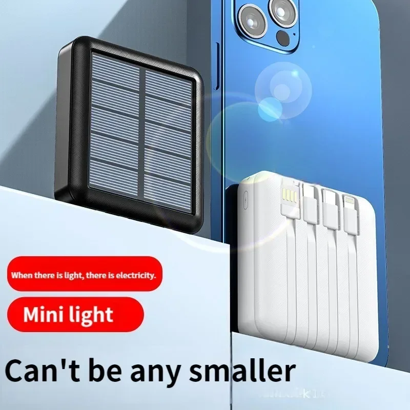 20000mAh 4USB Lines Slim Solar Power Bank Charging Portable Charging External Spare Battery for All Smartphones Solar Powerbank