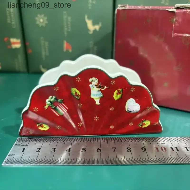 Christmas Decorations German Christmas Biscuit Plate Rectangular Cup Salad Dessert Plate Fruit Rack L240910