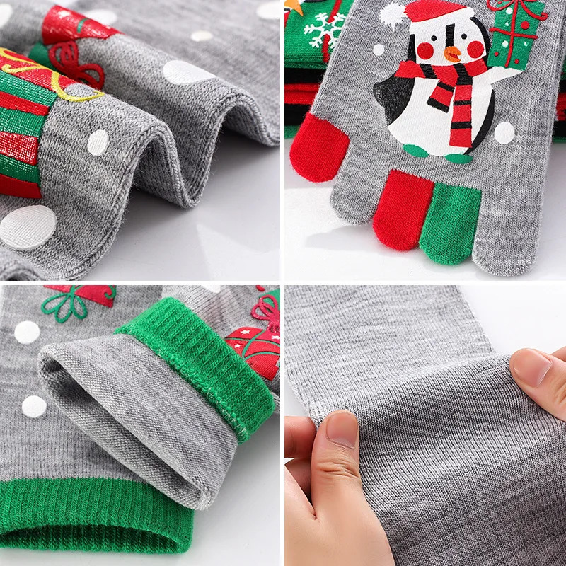 Winter Five Finger Socks Warm Christmas Split Toe Socks Womens Five Finger Socks Free Delivery 241104