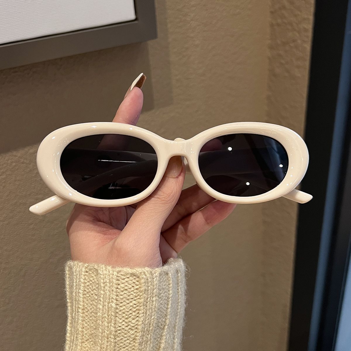 Polaroid lenses, high-end women's eyeglass frames, vintage metal sunglasses Fashionable cute cat eye glasses tortoiseshell anti blue light W088 E