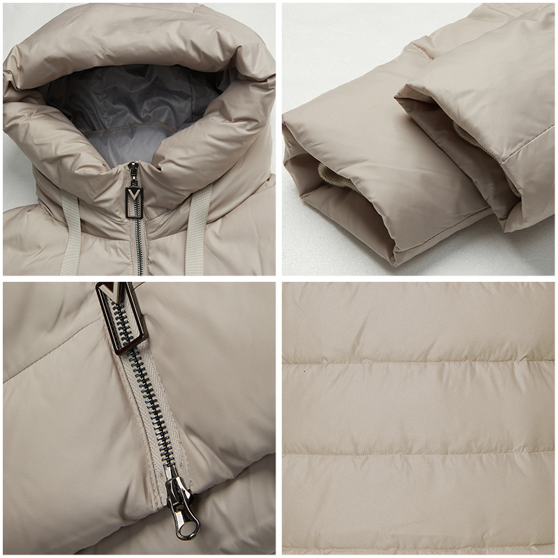 Hailuozi 2022 Women's Winter Jacket Mid-Long L-6Xl Thick Women Coat Fashion Hood Windproof Elegant Female Zipper Parkas 6017