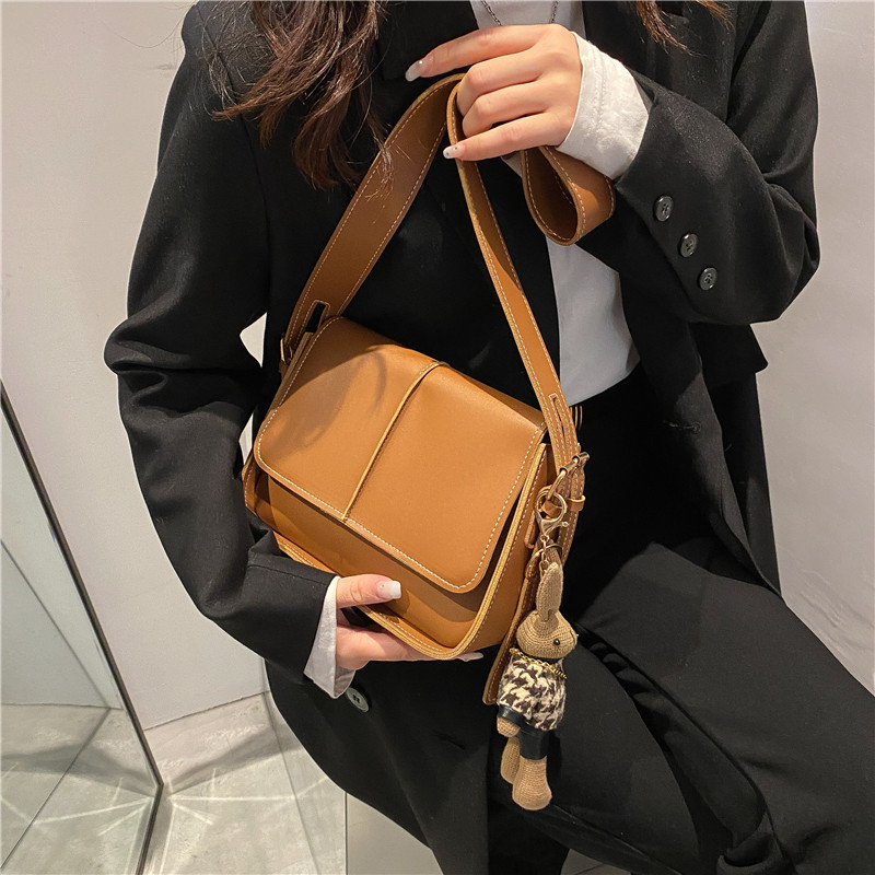 2025 Designer 2024 New 3 Autumn/Winter Solid Color Fashion Small Square Single Shoulder Crossbody Bag for Women
