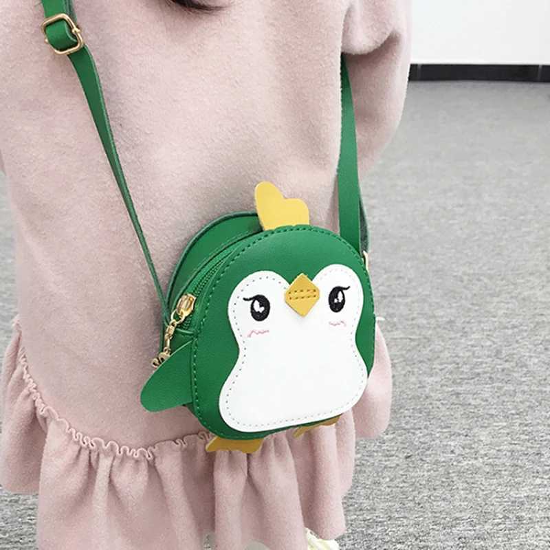 Animal Penguin Shape Shoulder Bag Kids Girls Crossbody Bag Cute Clutch Leather Small Handbag Bags Small Messenger Bag LX241104