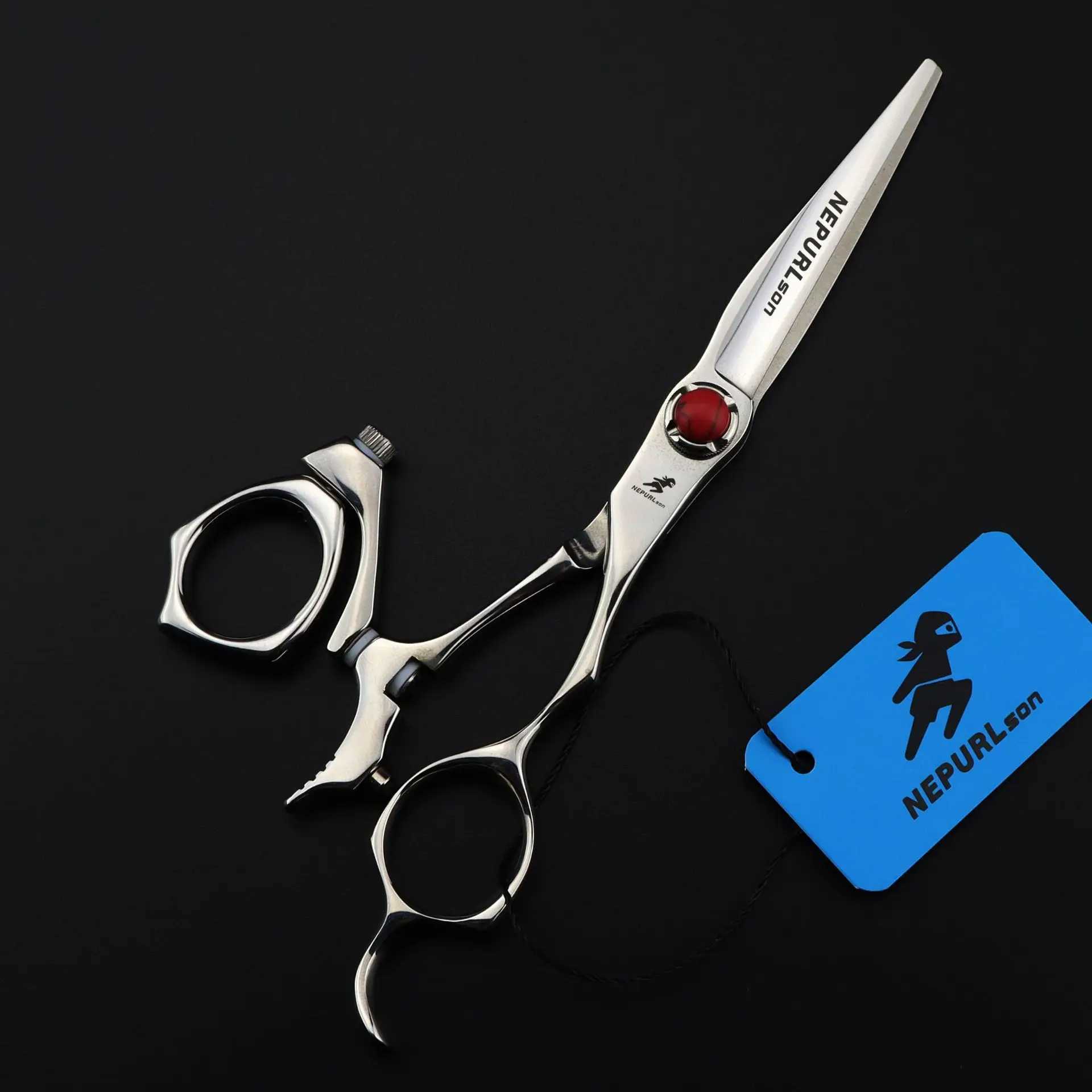 Rotary Rotating handle Professional Hair Salon Scissors Barber Haircut Hairdressing Scissors Barber Straight Cut Japanese SteelXJ241104