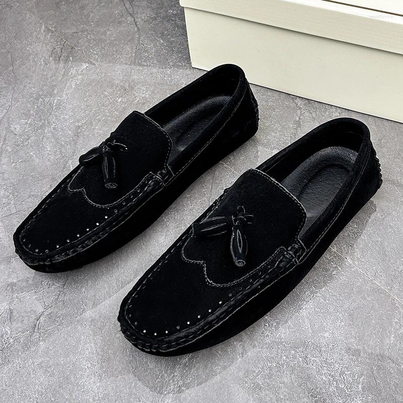 Casual Shoes Comfy Leather Mens Dress Slip On Designer Formal Loafers Punk Style Men Moccasins Breathable Man Driving Footwear 6e6