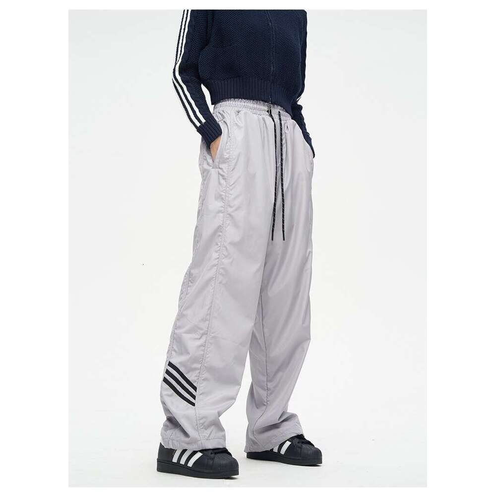 shanshi three stripes pants American fashion brand niche functional striped assault men's loose straight leg hanging casual design sense sports p