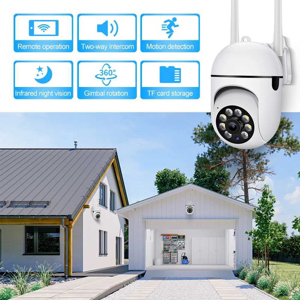 Camera A7 IP Camera Smart Outdoor He Security WIFI CCTV Surveillance with Color Night Vision Wireless HD 2-Way Au 1080P Z241105