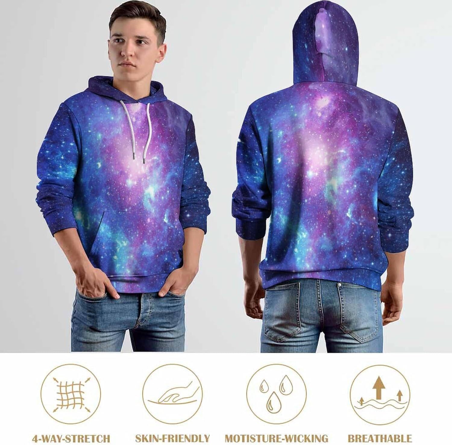 Hoodie for Mens Womens Pullover Hoodie 3D Novelty Graphic Hooded Sweatshirt Hoodies for Men Graphic fashion Hip-hop