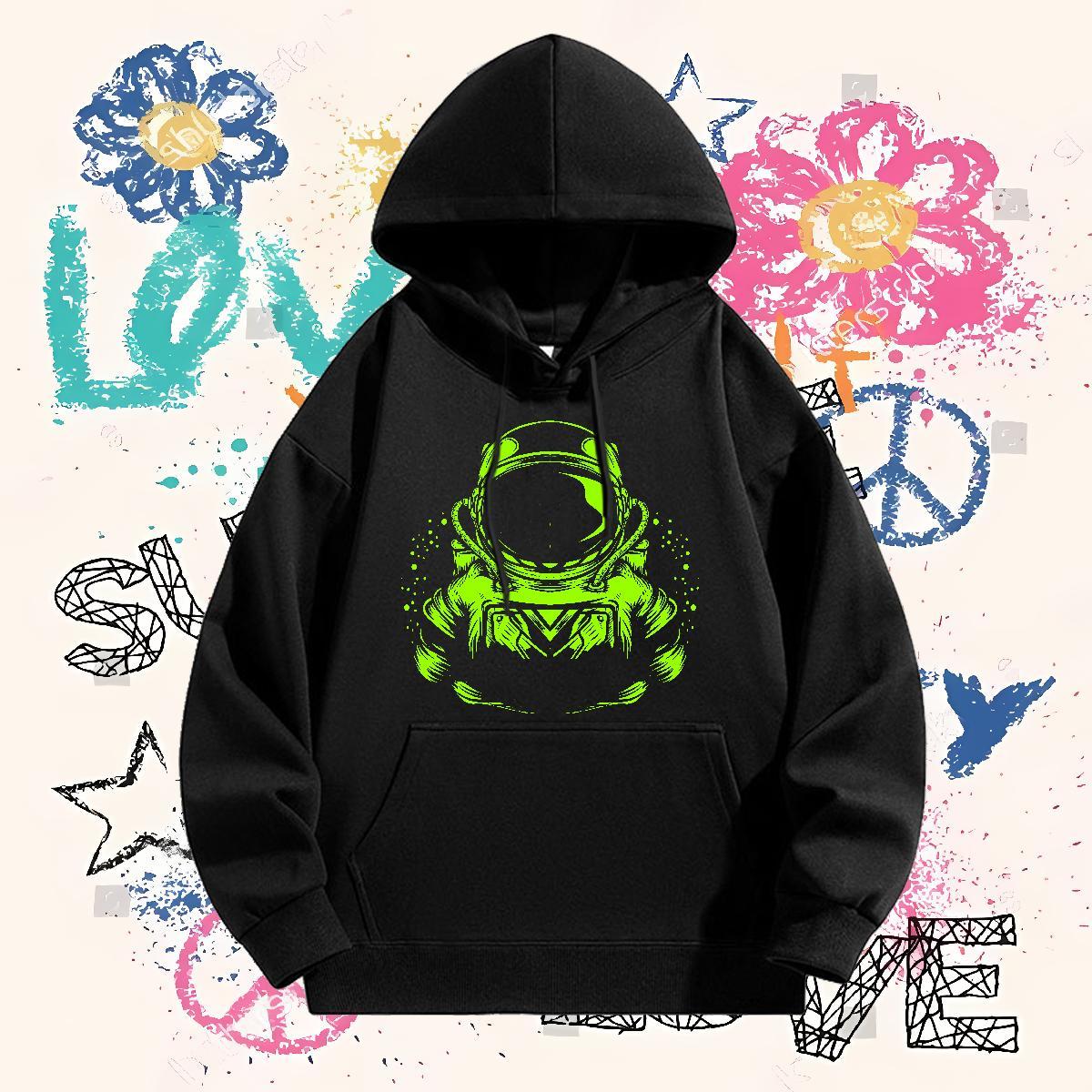 DIY Mens Hoodie Sweatshirt Breathable TOP Quality Men Tops Hoodie Cartoon Printing S-3XL Tops Hoody Street Casual 350g Cotton