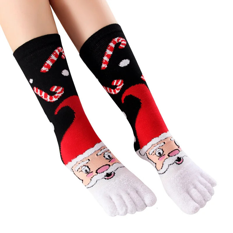 Winter Five Finger Socks Warm Christmas Split Toe Socks Womens Five Finger Socks Free Delivery 241104