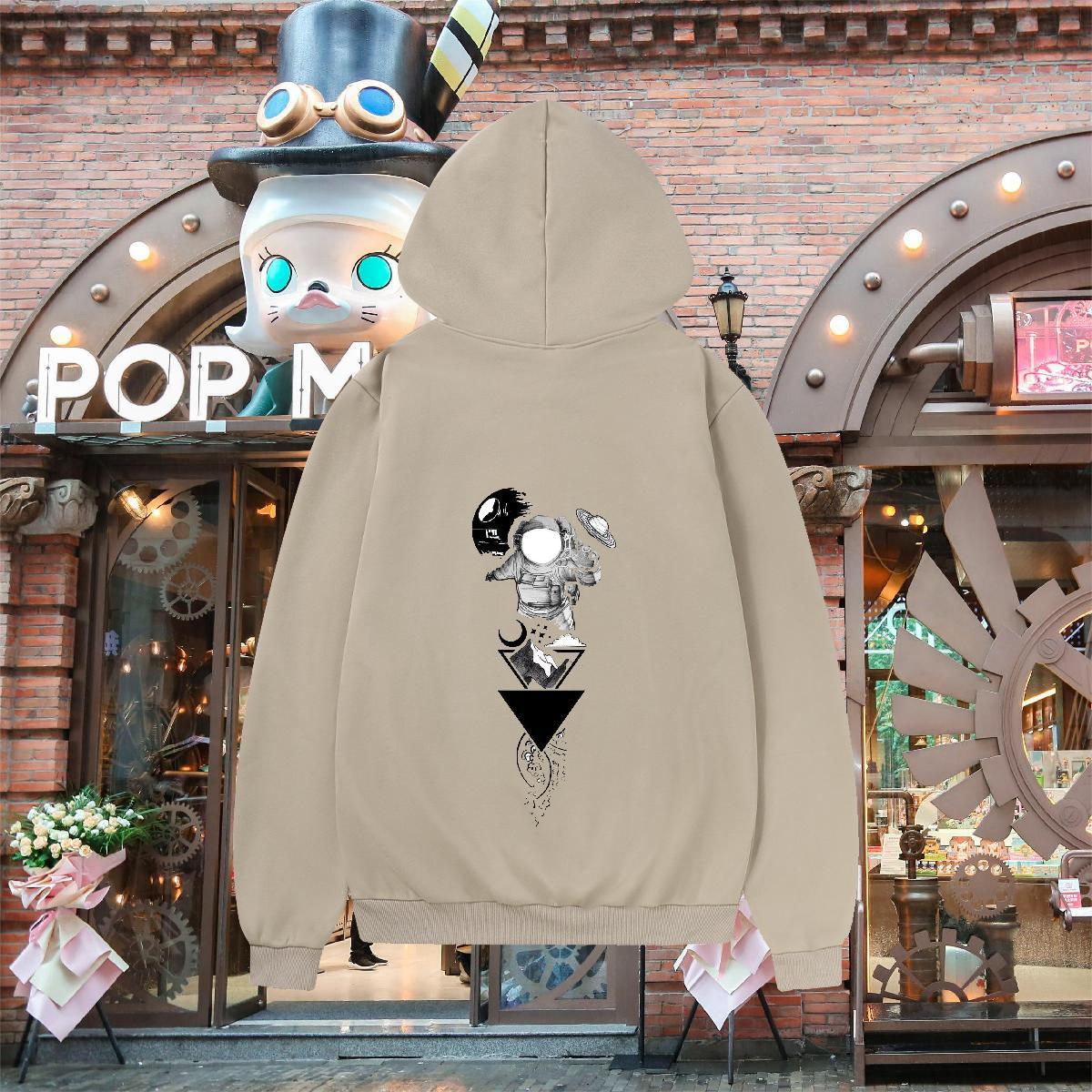 Fashion Casual Hooded Sweatshirt Hooded Collar Long Sleeve Warm Men Hoodie Custom Printed Wear Anime Printing Street Velvet Thick