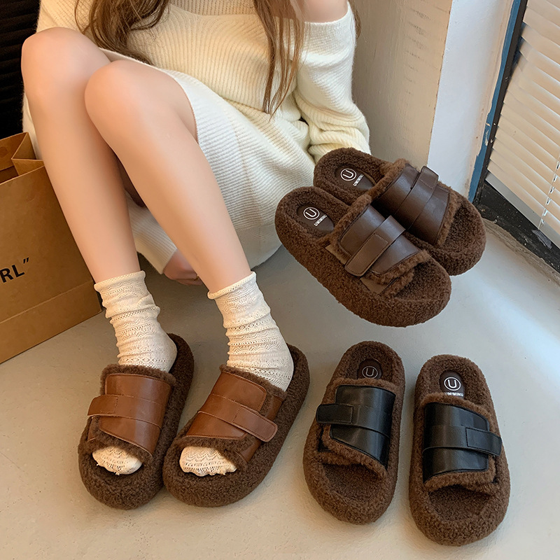2024 free shipping slides designer women shoes fur furry flat bottom slippers womens slipper sandals sliders