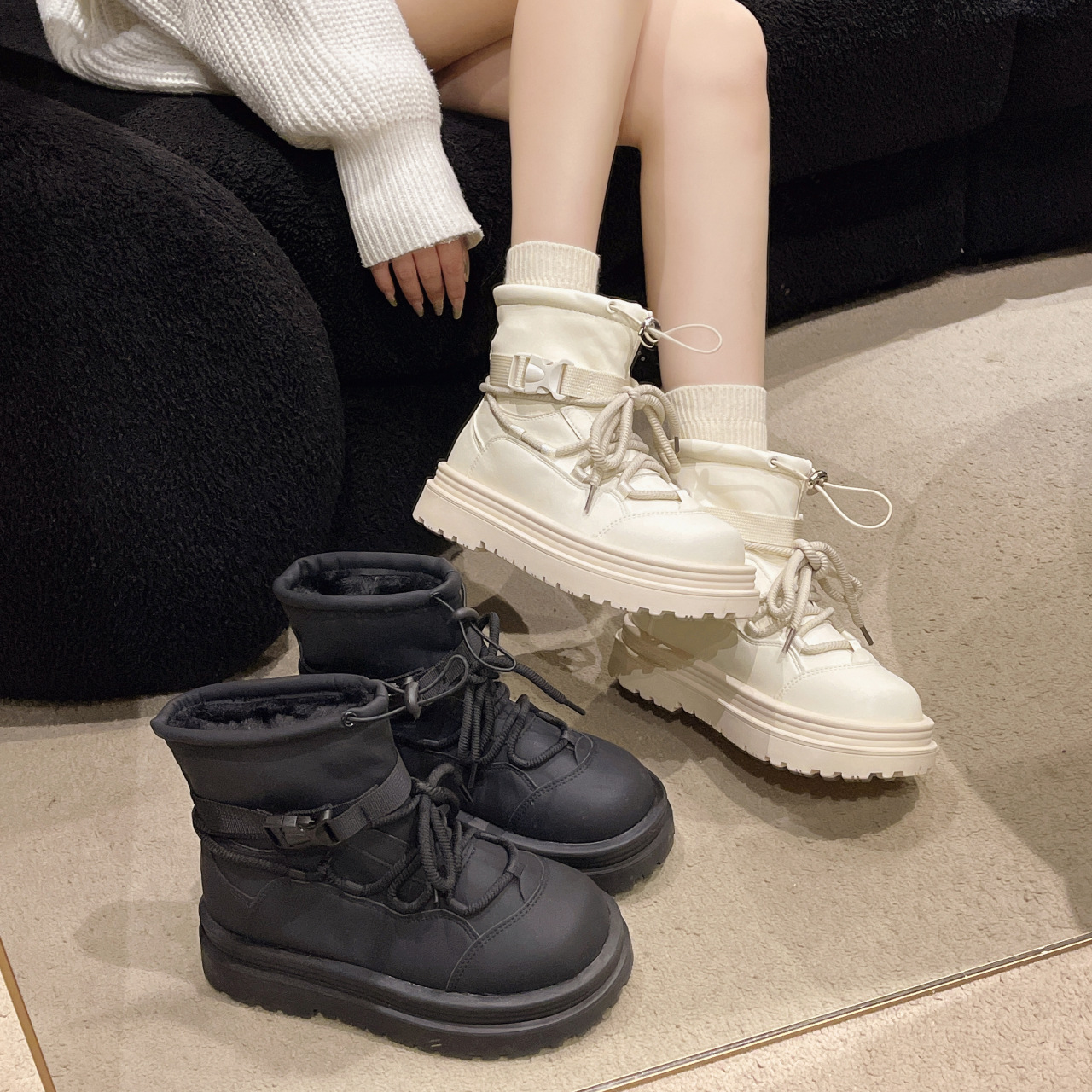 Autumn New Thick Soled Versatile Snow Boots Free Shipping.