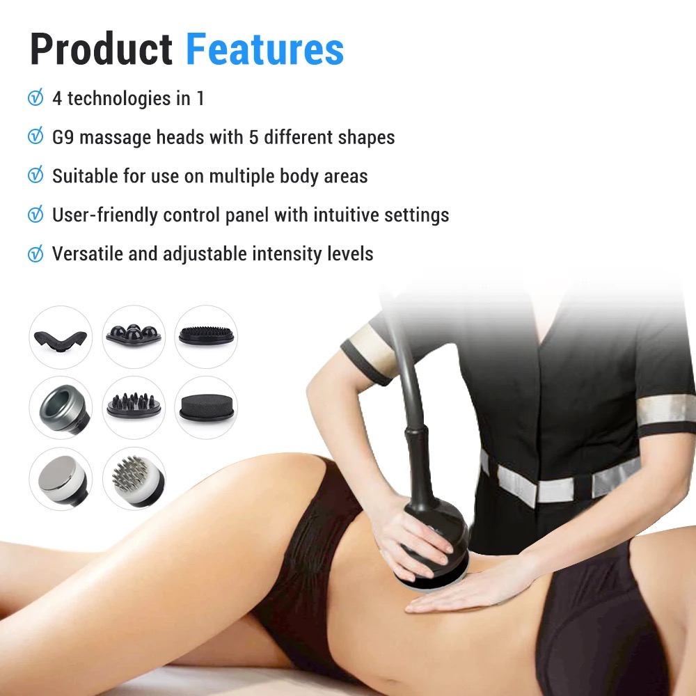 2024 New 4 in 1 Vacuum Heating Bio Brush 40k cavit body slimming Vibration Cellulite Massage G9 machine
