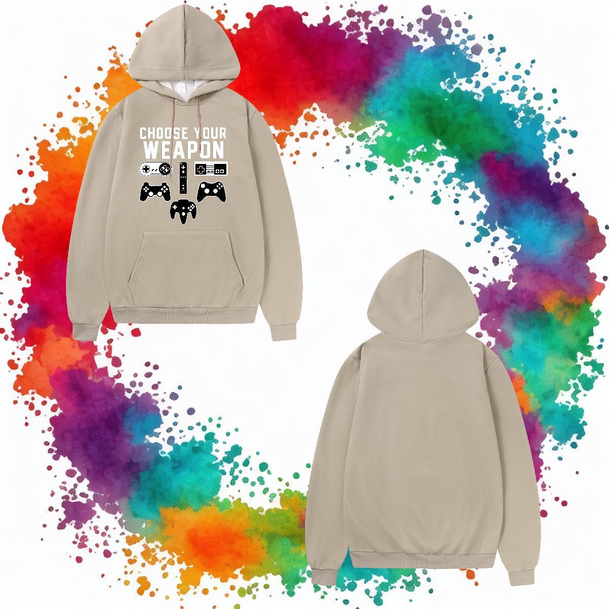 Fashion Casual Unisex Sweatshirts Long Sleeve Drawstring Warm Mens Hoodie DIY Tops Outdoor Tech Fleece
