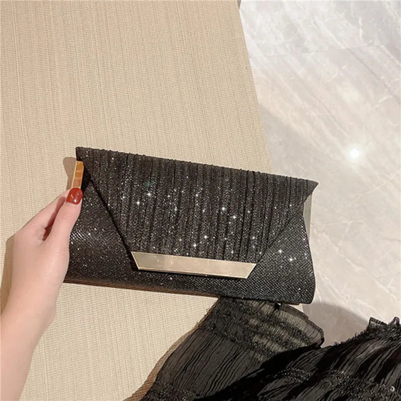 Women Exquisite Evening Bag Party Banquet Glitter Purse Lady Elegant Wedding Clutches Handbag Female Cocktail Chain Shoulder 241126