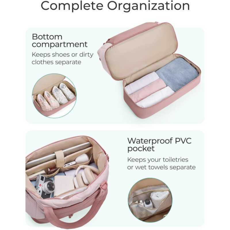 multifunctional shoulder bag, short distance travel bag, large capacity foldable belt, wash bag, sports and fitness bag 241115