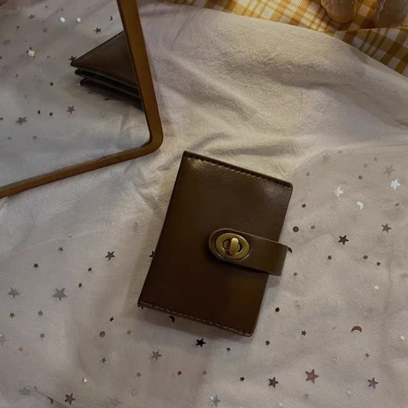 New designer's six color multifunctional buckle multi slot compact wallet and card bag combined into one