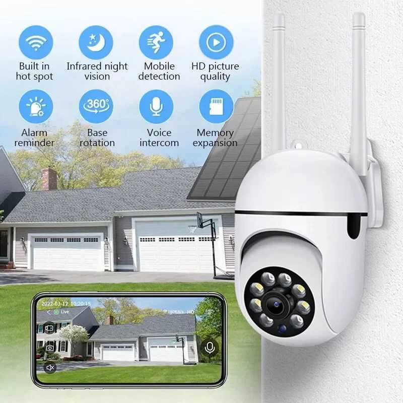 Camera WiFi Surveillance Cameras IP Camera HD 1080P IR Fl Color Night Vision Security Protection Motion Two Way Au Outdoor Camera Z241104