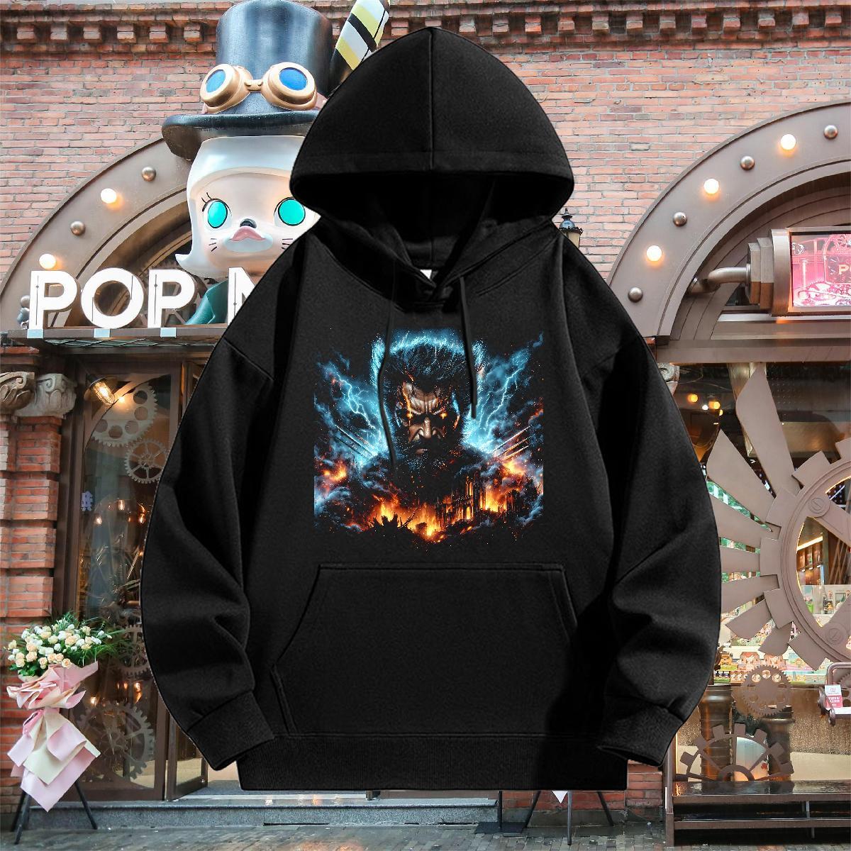 Fashion New Hoodie For Man Hooded Collar Comfortable Mens Hoodie Anime Oversized US Size Top Pullover Hoodie Daily Outfit 350g Cotton
