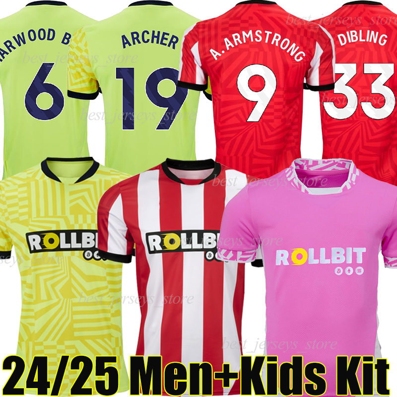 24/25 Saints 3rd Soccer Jerseys 2024 2025 ARCHER A.ARMSTRONG DIBLING HARWOOD BELLIS SUGAWARA FERNANDES ARIBO BREE AMO AMEYAW LALLANA men kids kit set football shirts