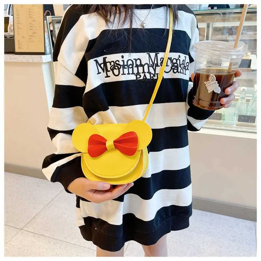 Mini Crossbody Shoulder Bag Coin Purse Handbag with Cute Ear Bowknot for Little Girls LX241104
