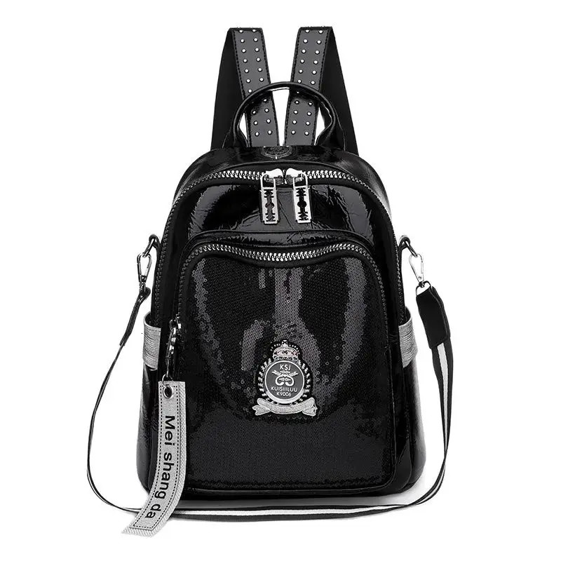 Fashion Women Backpack Pu Leather Travel Back Pack Casual Shoulder Bag High Quality School Bags For Teenagers Girls Sac 241029