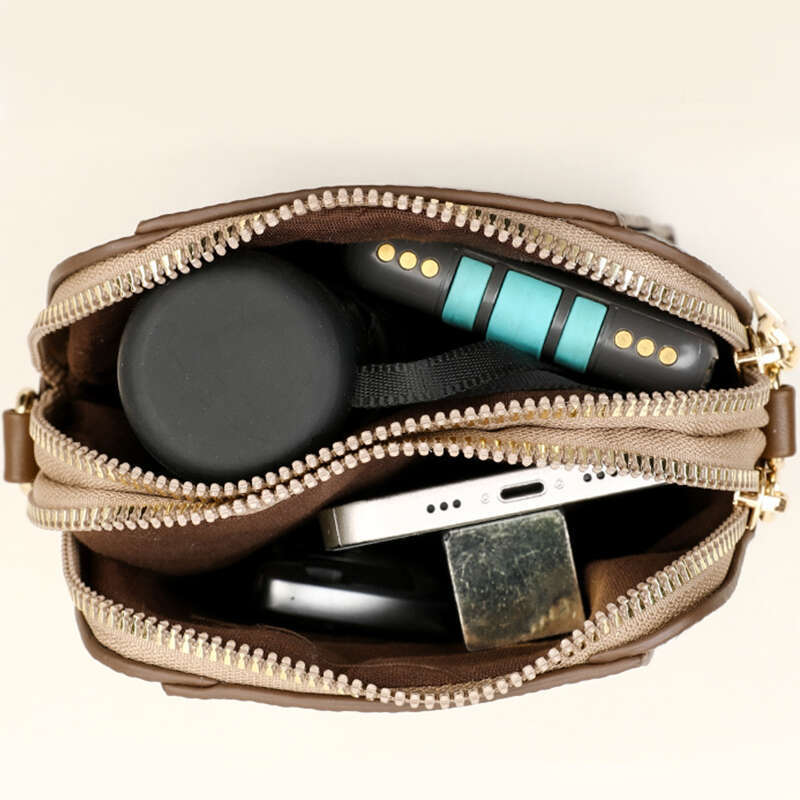 Designer Bag PU Leather Women Shoulder Bag Multi Zipper Soft Cowhide Girls Small Mobile Phone Bag Color Stitching Crossbody Bag purse luxury bag