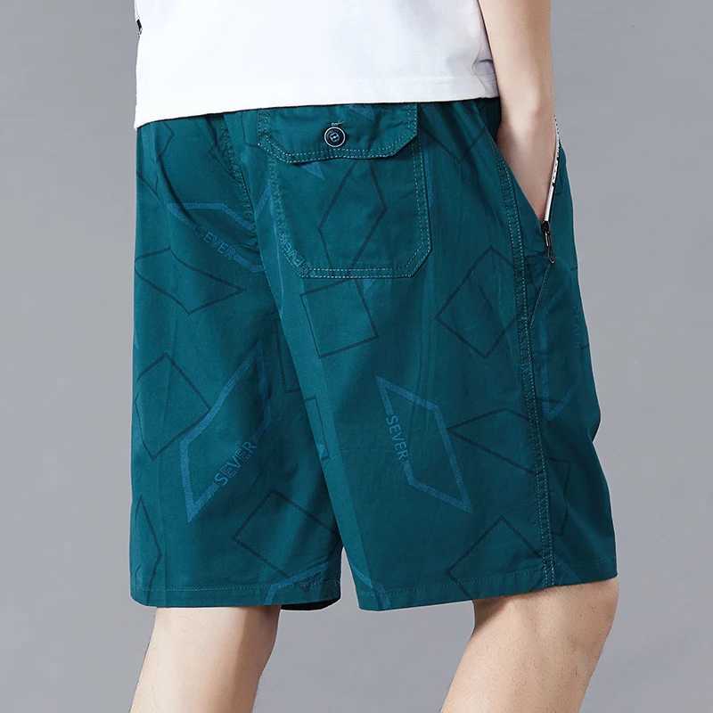 Summer Mens Shorts Cotton Knee Pants Golf Plaid Fashion Zipper Pocket Large Size Y2K Swim Beach Relaxed Fit Jogger ShortsXJ241104