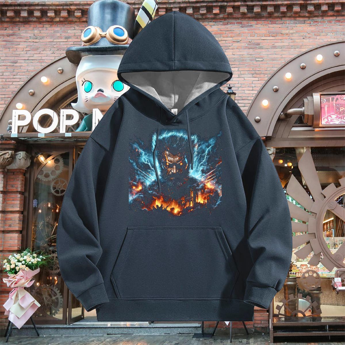 Fashion New Hoodie For Man Hooded Collar Comfortable Mens Hoodie Anime Oversized US Size Top Pullover Hoodie Daily Outfit 350g Cotton