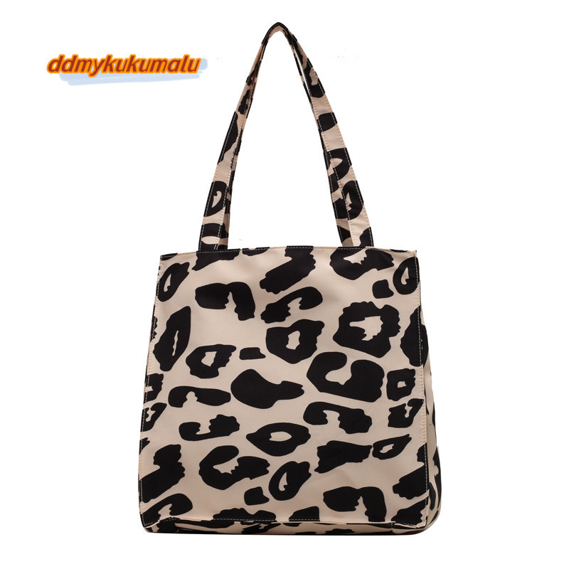 Korean version super popular large capacity tote women's new leopard print fashion trend versatile shoulder bag casual travel handbag #25 kukumal