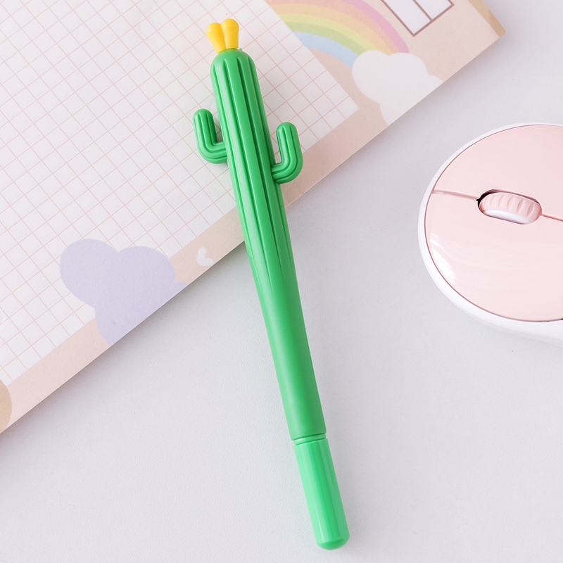 Cartoon Cactus Gel Pens Smooth Cute Writing Pen Korean Stationery for Students & Gifts YLE041