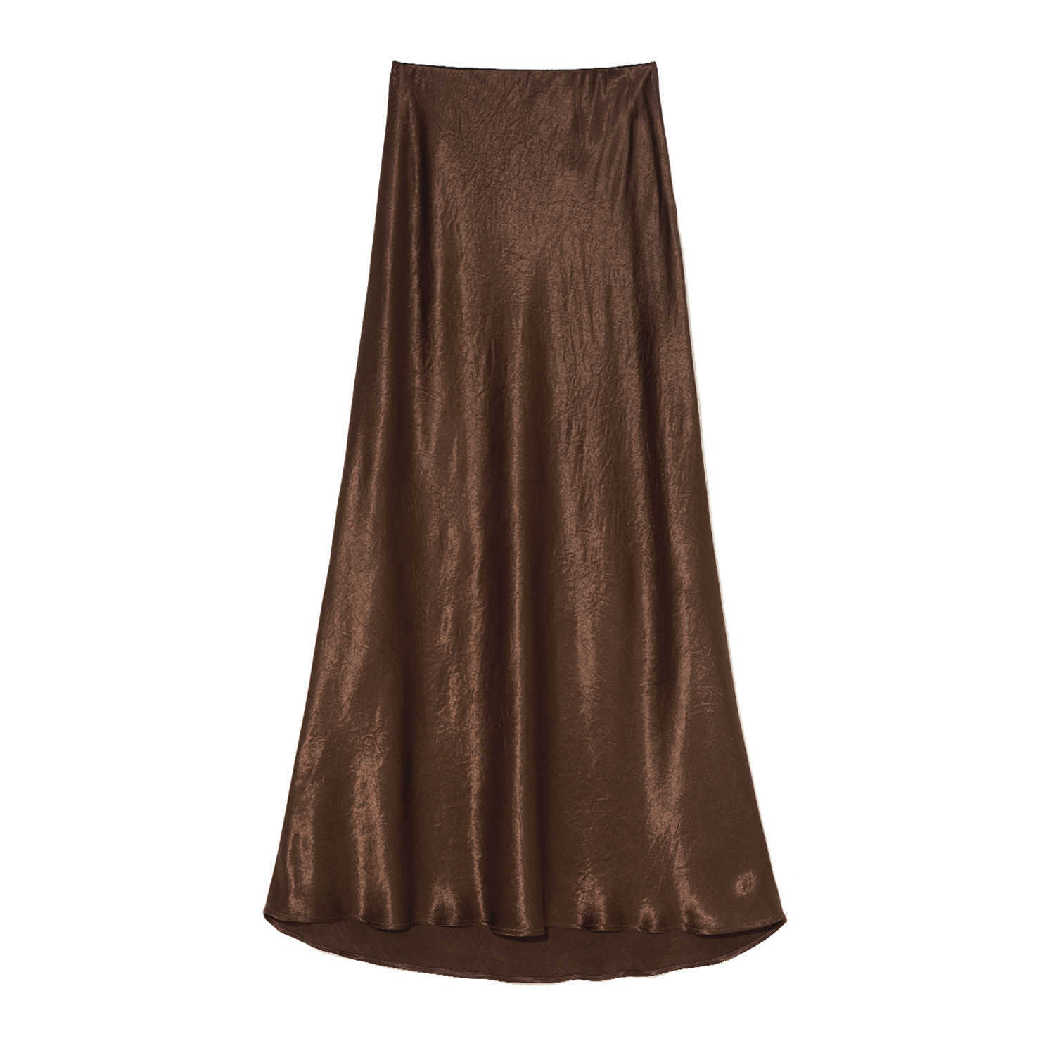 WoMens Hip-hugging Skirt Satin Half Skirt High Waist Elastic Hand Grip Pattern Long Dress Elegant Solid Color Long Dress Women Adult Length Skirt 2410