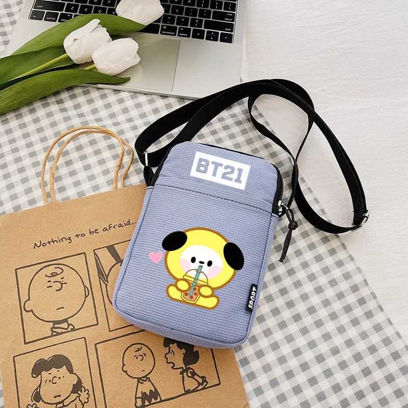 New Crossbody Bag Small Animal Shoulder Bag for Boy Girl Portable Mobile Phone Storage Bag Canvas Bag Birthday Gift LX241104