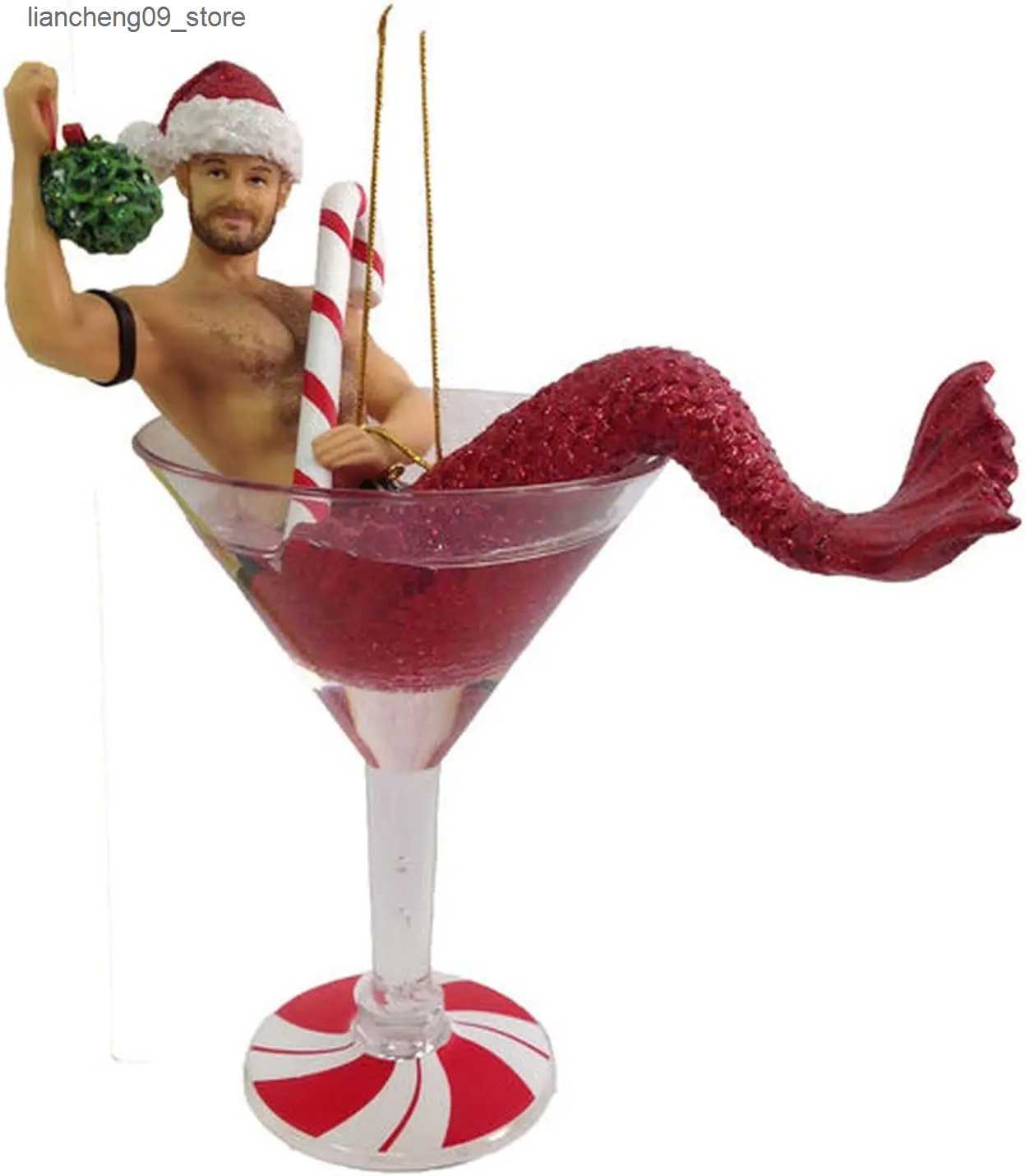 Christmas Decorations 2022 Navidad Christmas Tree Merman Pendant Christmas Acrylic Decoration New Year Creative Resin Christmas Decoration L240910